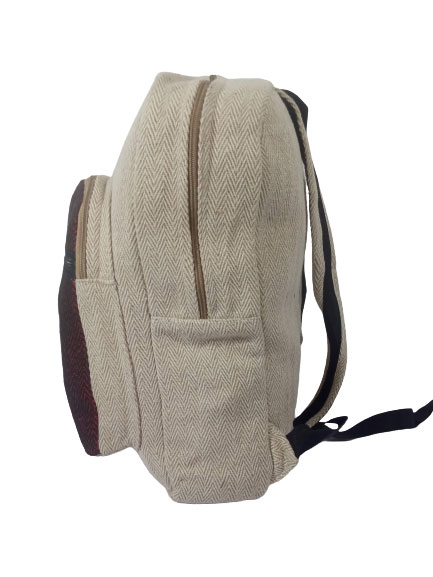 PURSEO All Natural Handmade Multi Pocket Hemp Backpack Unisex School bag 3  L Backpack Multicolor 01 - Price in India | Flipkart.com